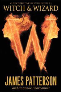 Flaming letter W illustrating the James Patterson novel Witch and Wizard.